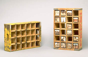 wooden box displays