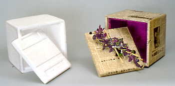 Storage box made from used Styrofoam