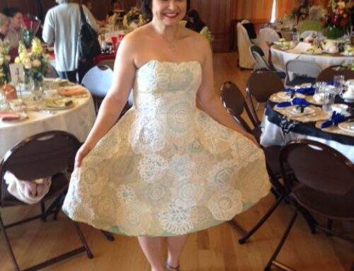 Doilies on a dress, not on the Table
