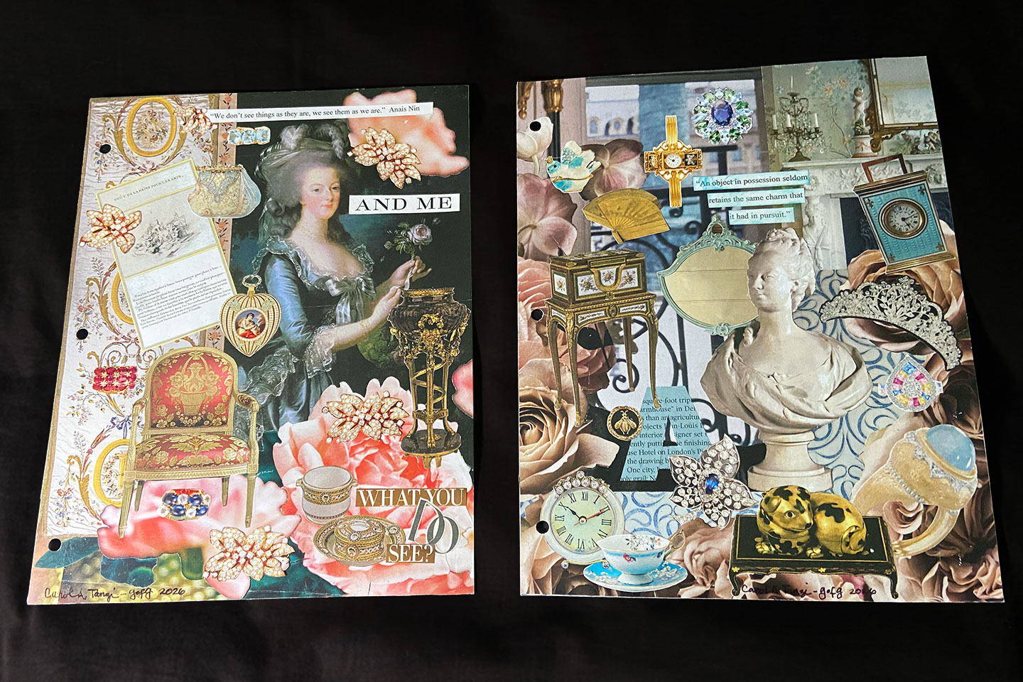 My Random Glue Book - pages highlighting Marie Antoinette (front)
